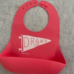 Pink Silicone Baby Bibb